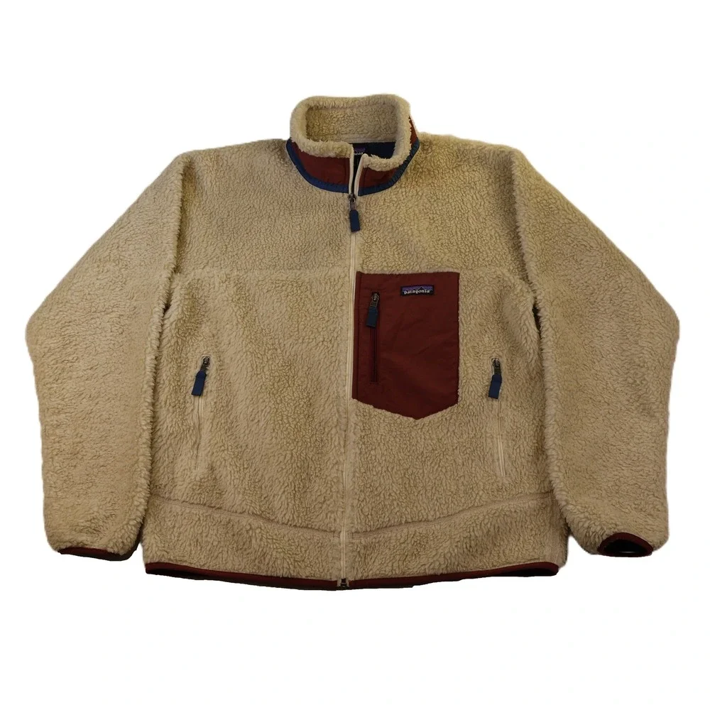Patagonia Mens L Classic Retro-X Fleece Jacket Natural Tan 23056 FA22
